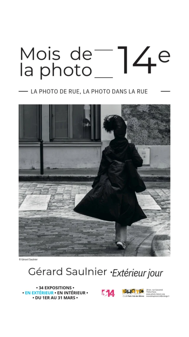 À ne pas rater ! Le 14eme fête la photo ce mois-ci. 

@photoclub_paris_val_de_bievre 
#moisdelaphotodu14e #photoderue#photodanslarue #frenchartist #paris14ème 
#galerie90bis #paris75014