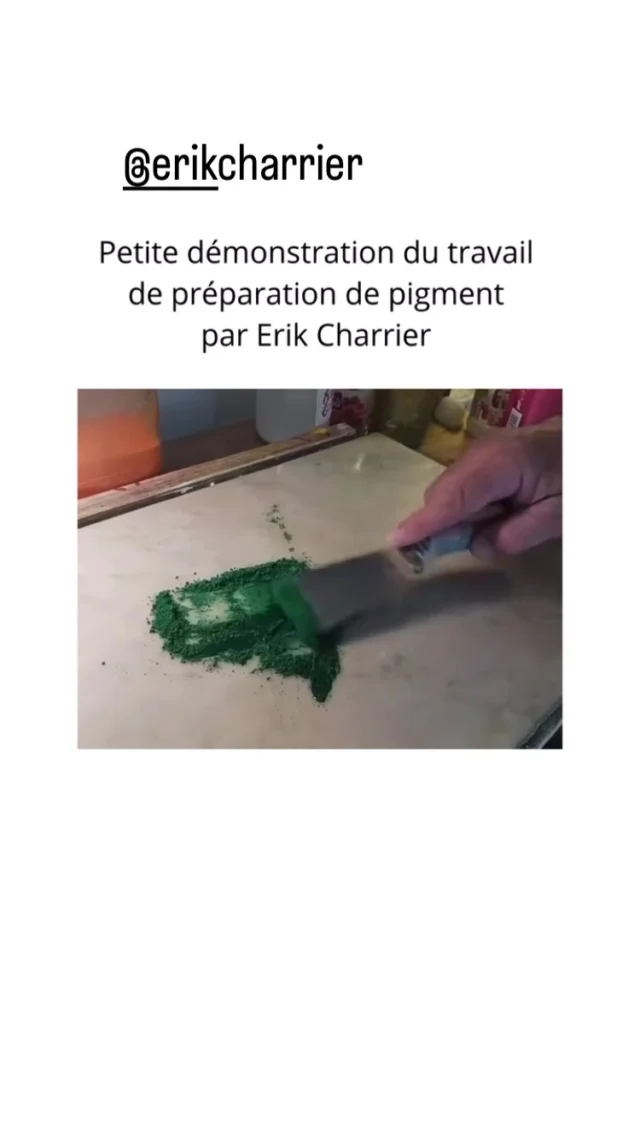 Erik Charrier prépare ses huiles #galeriedart #galeriedartcontemporain #nouvelleaquitaine #frenchartist#charentemaritime @erikcharrier
